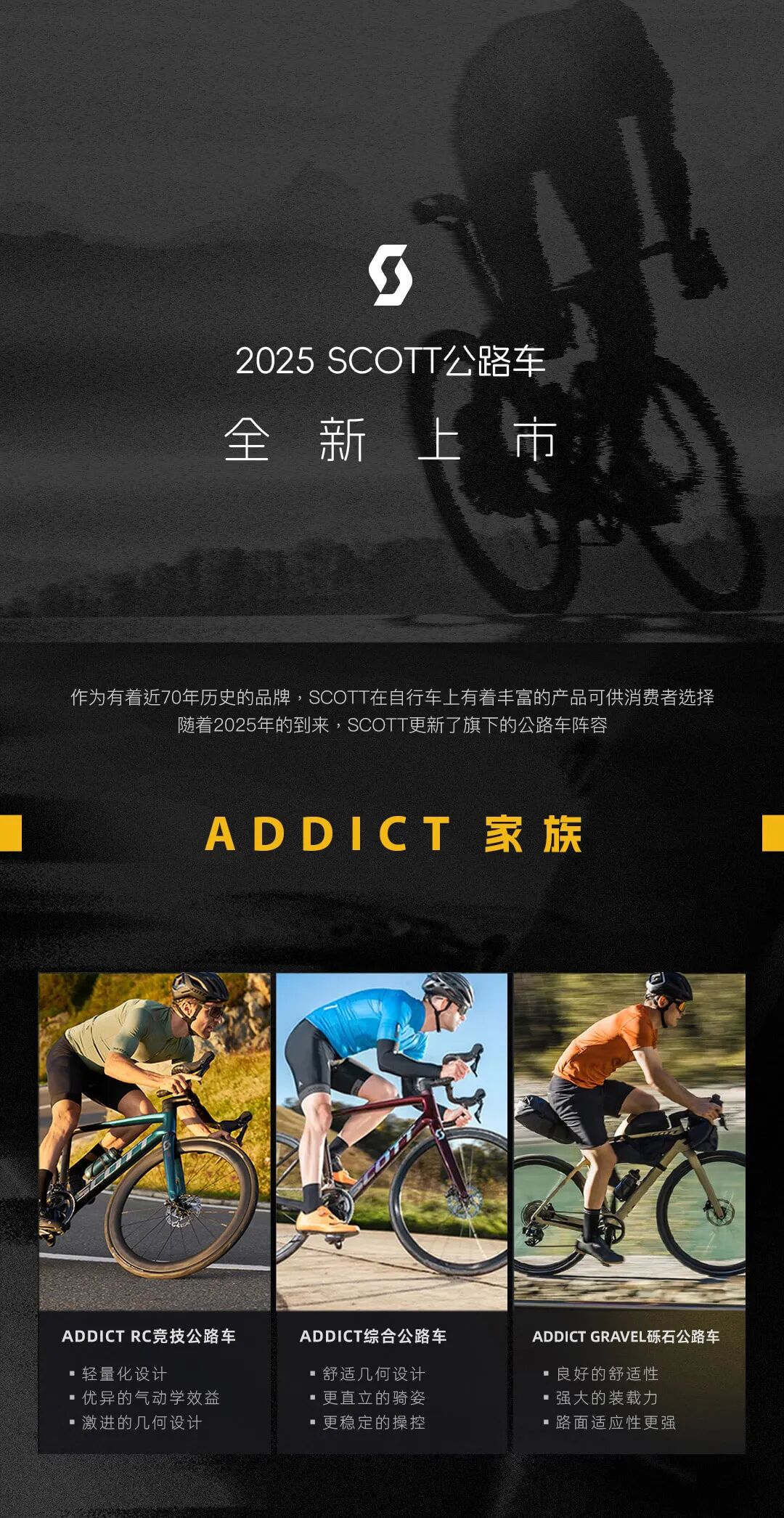 6490元起SCOTT2025年新款公路车产品上市