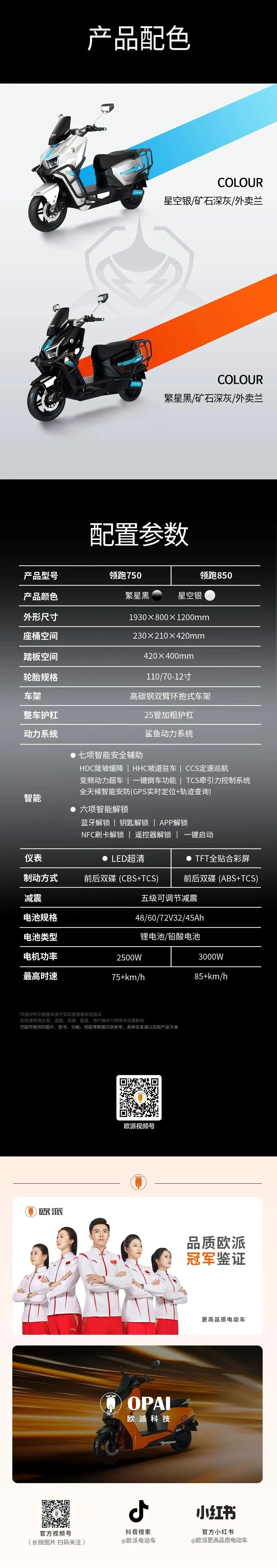 新品【高速电摩小鲨系列】领跑850｜性能猛兽 一路领跑【完整详情页】