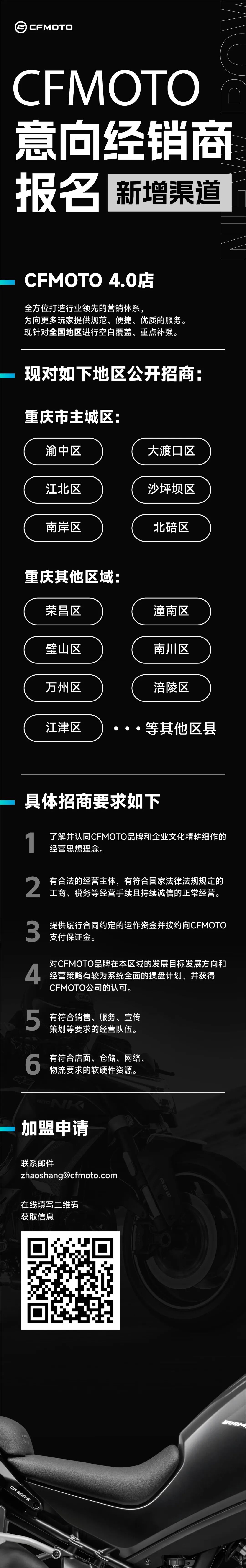 [2024-10-20]JOINUSCFMOTO新增经销商网点招募中