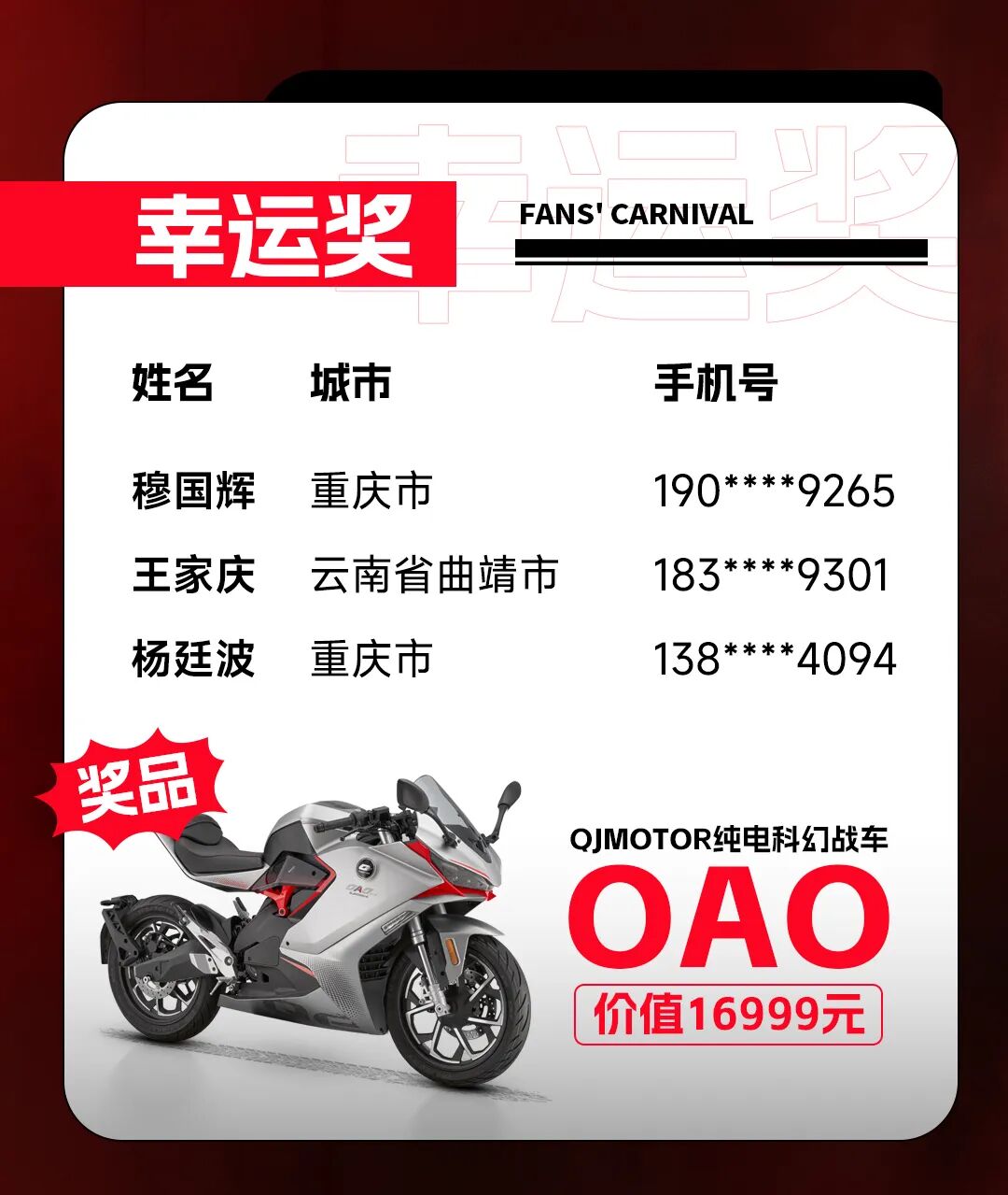 [2025-06-06]开奖啦品牌宠粉日第五轮抽奖名单公示