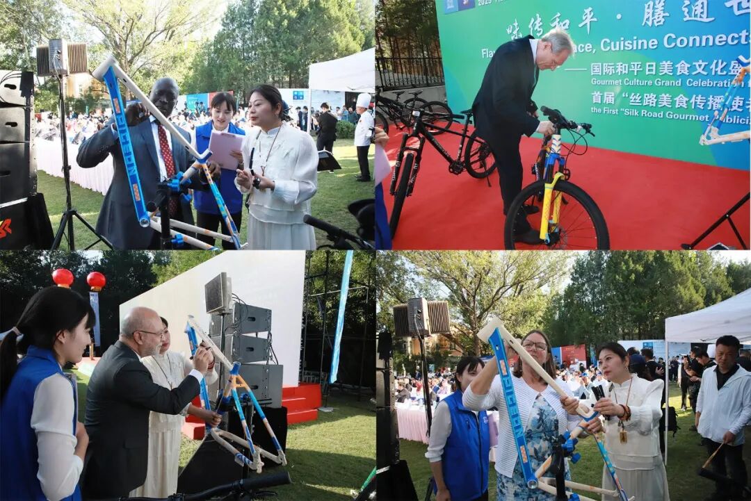 [2025-10-01]中国飞鸽定制手绘车闪耀第十二届和平节中国品牌奏响国际合作强音